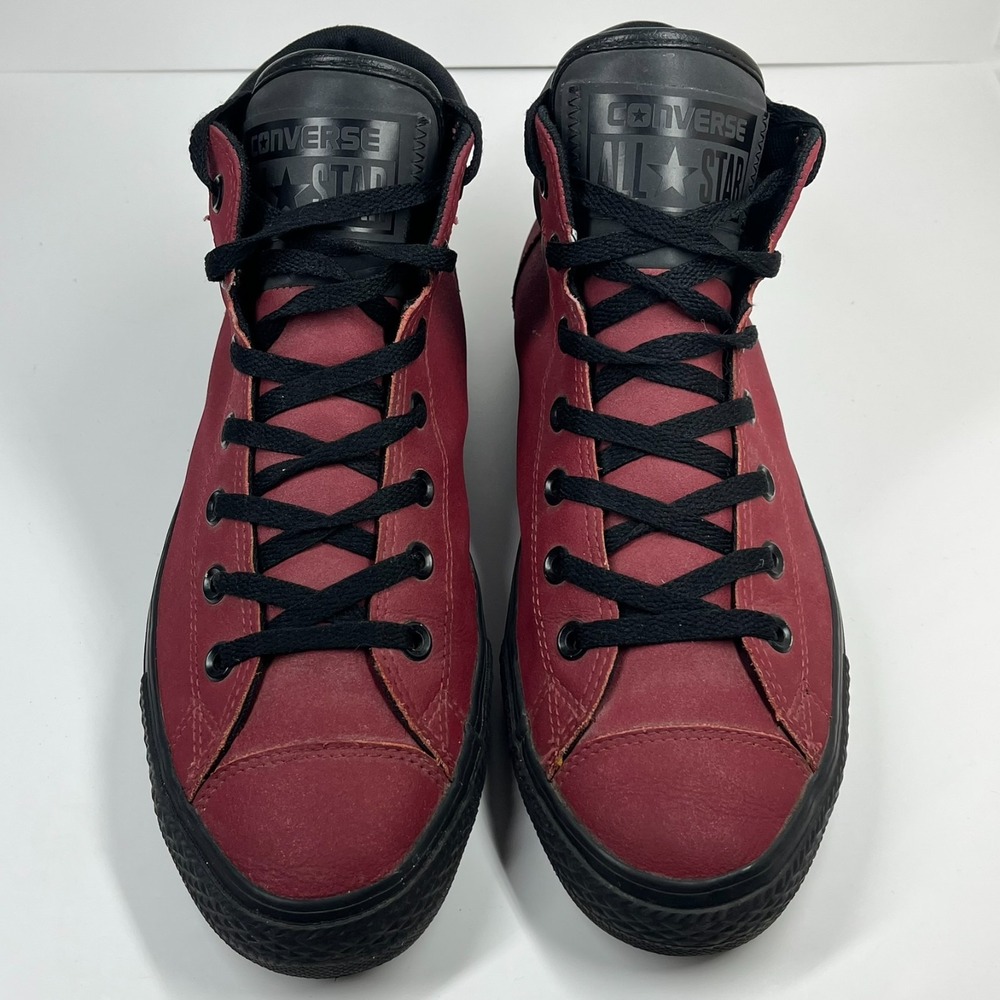 Converse Syde Street Sneakers Mens 10 Burgundy Leather Mid Top 151920C - Picture 5 of 16